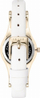 Ora dames Paul Lorens Quartz Classic, 30mm, rrip i bardhë, kasë ari