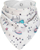 Shall bib për kalamaj Akuku Unicorn Scarf, pambuk 100%, me kapëse, i bardhë me njëbrirësh