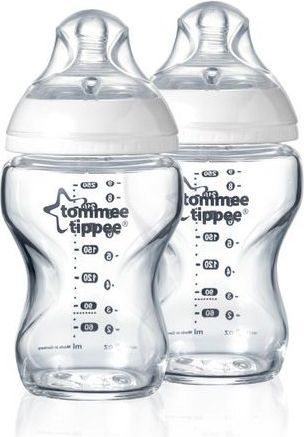 Shishe qelqi Tommee Tippee, 250ml, e bardhë (TT0346)