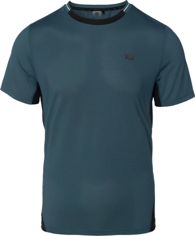 Bluzë sportive ILANGE, mëngë të shkurtra, material poliestër elastan, e zezë