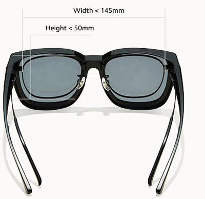 Очила за сонце Xiaomi Polarized Fitover, поларизирачки, рамка TR90, црни