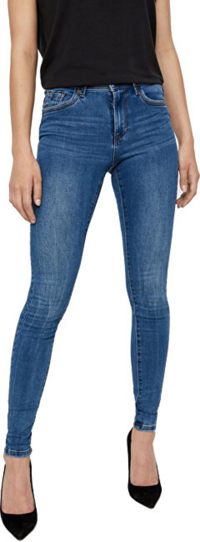 Xhinse Vero Moda VMTANYA MR S PIPING JEANS VI350 NOOS Medium Blue Denim, XL/30