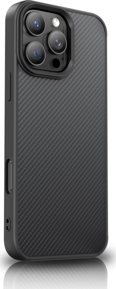 Заштитна маска за телефон Wozinsky Carbon Fiber со MagSafe, за Samsung Galaxy S25, TPU, црна