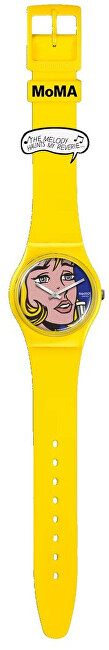 Orë dore SWATCH Reverie by Roy Lichtenstein SO28Z117, e verdhë