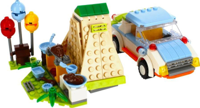 Lodra konstruktore ALLEBLOX Camping, 251 copë, 34x27x6 cm, shumëngjyrëshe