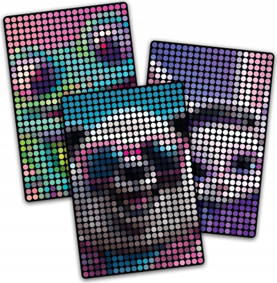 Set kreativ Make It Real Stamp to Reveal 3 personazhe, 3 postera, multikolor
