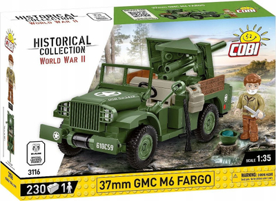 Сет коцки КОБИ ГМЦ М6 Фарго 37 мм #3116, 230 делови, размер 1:35, повеќебоен
