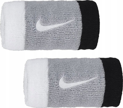 Byzylyk sportiv Nike Wide Swoosh, set 2 copë, i hirtë me të zi