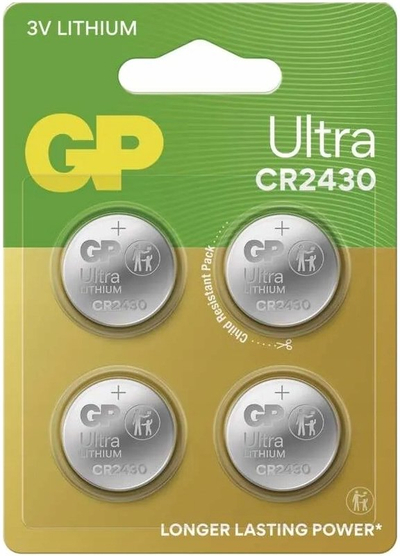 Bateri litium GP Ultra CR2430, 3V, 275mAh, paketim 4 copë