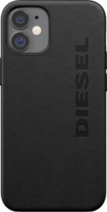 Mbrojtëse telefoni Diesel Moulded Premium Leather Wrap, për iPhone 6 6S 7 8, lëkurë, e zezë
