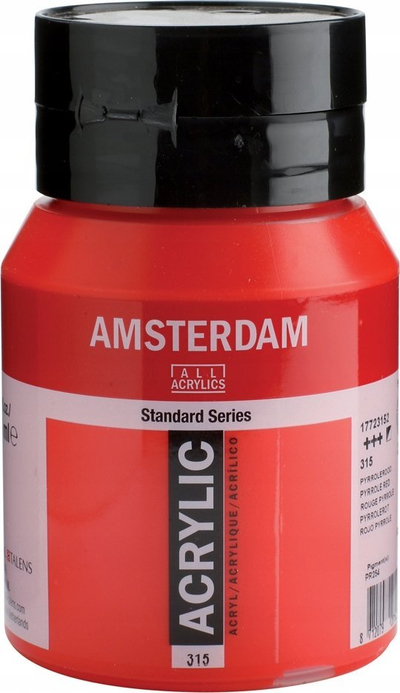 Ngjyrë akrilike Amsterdam Standard Series Pyrrole Red, 500ml, e kuqe