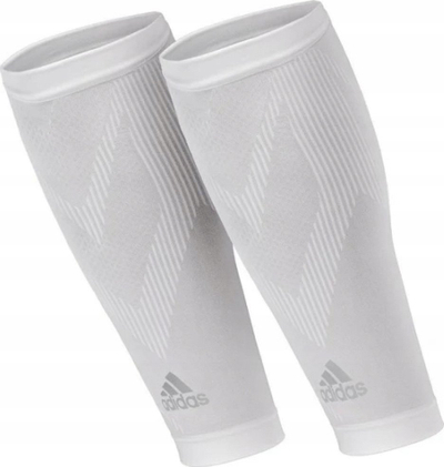Mbrojtëse kompresuese pulpe Adidas Compression Calf Sleeves, palë, madhësia S/M, të bardha