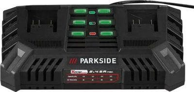Karikues dyfishtë PARKSIDE PDSLG 20 B1, 20V, 2x4.5A, i zi