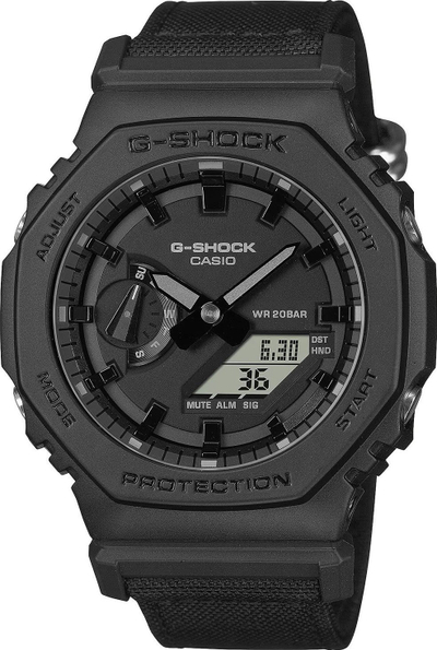 Orë dore Casio G Shock GA 2100BCE, analoge dhe digjitale, rezistente ndaj ujit 20 bar, e zezë
