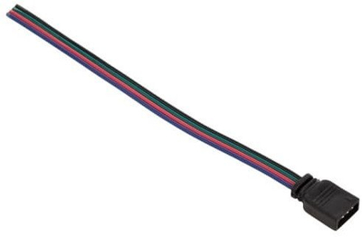 Конектор RGB за LED лента, женски, 15cm, бел