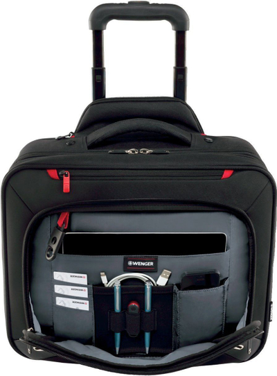 Çantë biznesi me rrota Wenger Transfer 16", për laptop 16", zgjeruese, e zezë