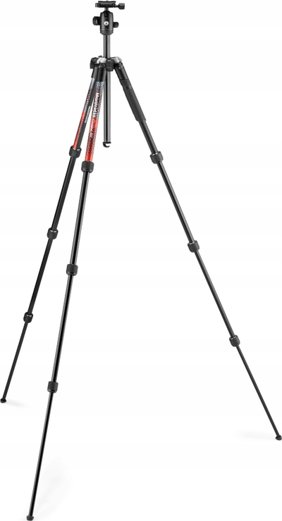 Tripod fotografik Manfrotto Element MII, alumin, 160 cm, i kuq
