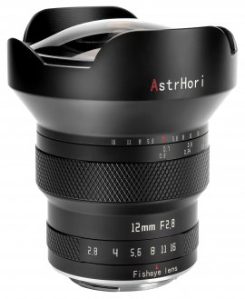 Објектив AstrHori 12mm F2.8 Fisheye, за Nikon Z, ултра широк, црн