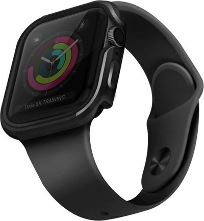Mbulesë UNIQ Valencia për Apple Watch Series 5 4 40mm, Shocksorb 360°, gri gunmetal