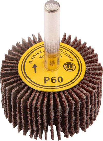 Ламелно тркало GRAPHITE Flap Wheel, 40 x 20 mm, гранулација K60, жолта