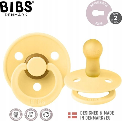 Biberon Bibs Colour, gome natyrale, 6+ mujsh, pale butter