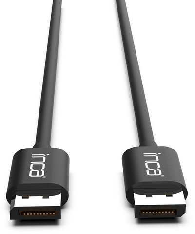 Kabllo video Inca IDPD-20, DisplayPort në DisplayPort, 2 metra, 4K 60Hz, ngjyrë e zezë