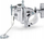 Kapëse tulle Avenger C345K Barrel Clamp, për tuba 42–52 mm, metal, ngjyrë argjendi