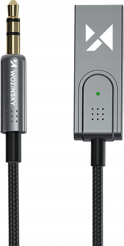 Аудио адаптер Bluetooth Wozinsky WTODB, Bluetooth 5.3, приемник AUX 3.5 mm, црн