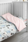 Set shtrati për kalama Sensillo Little Deer, 2 pjesë, 100x135 cm, gri me figura dreri