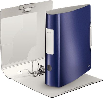Dosje me unaza Leitz Style, A4, shpinë e lakuar 8.2 cm, Titan blue
