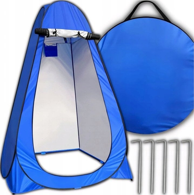 Çadër plazhi POP UP Changing Room, 190cm, pa dysheme, blu