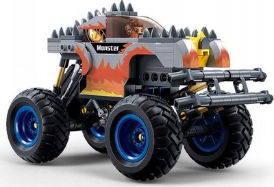 Lodër me kocka Sluban Off Road Monster Truck M38-B1162, 267 copë, Pull Back, shumëngjyrëshe