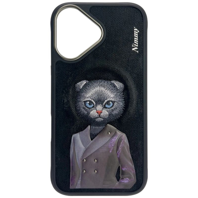 Футрола за телефон Nimmy Magnetic Cute Pet MagSafe за iPhone 16, магнетна, отпорна на удари, црна