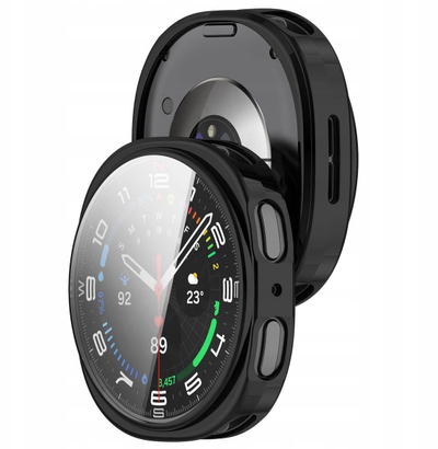 Mbulesë smartwatch Tech-Protect Defense për Samsung Galaxy Watch 8 44mm, me xham tё futur, e zezë