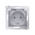 Prizë murale Kontakt-Simon Simon 54 DGSZ1BZ.01/43A, SCHUKO 16A 250V, IP44, argjend matte