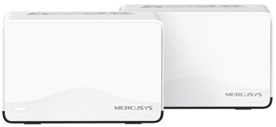 Sistem mesh Wi‑Fi Mercusys Halo H27BE, BE3600, Wi‑Fi 7, 2 copë, i bardhë