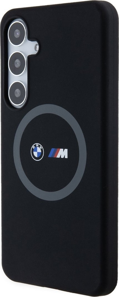 Mbrojtëse telefoni BMW M Silicone Ring MagSafe, për Galaxy S24 Plus, silikoni, e zezë