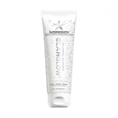 Maskë eksfolimi e fytyrës Glamglow Supersmooth (Acne Clearing 5-Minute Mask to Scrub), 125 ml