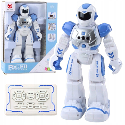 Robot edukativ me telekomandë SMART BOT, dritë dhe zë, vallëzues, blu