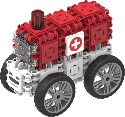 Конструкторска играчка CLICFORMERS Creative Set Rescuers, 70 делови, возила за спасување, шарени