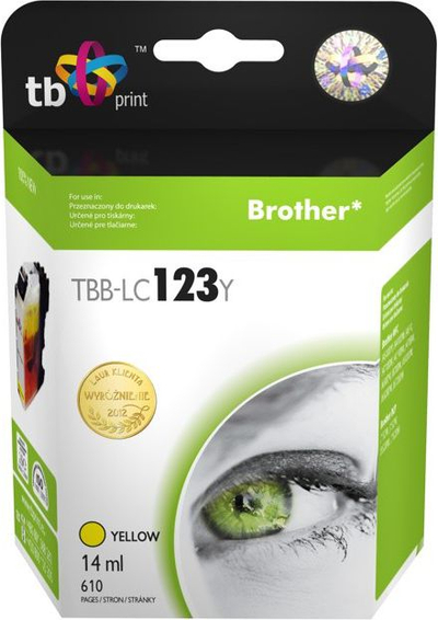Ngjyrë printeri TB Print TBB-LC123Y, e verdhë