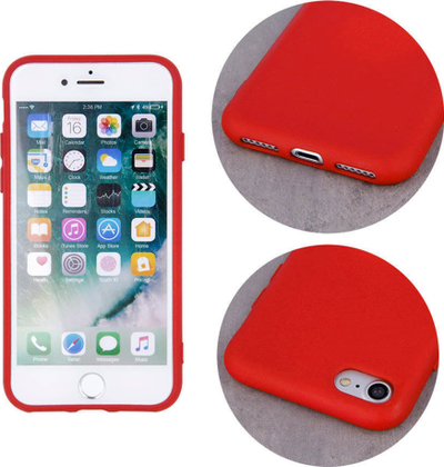 Kapak silikon për iPhone 16 Pro Max, shum i hollë, mban goditjet, i kuq