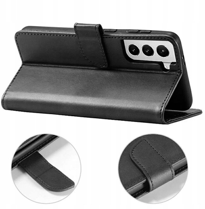Kaburë Magneto Wallet për Samsung Galaxy S25, me magnet, me xhepa për karta, e zezë