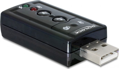 Kartelë e zërit DeLock USB (61645), 7.1 Virtual Surround, USB 1.0, 90DB