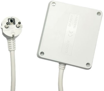 Zgjatues elektrik Microconnect 4 Way Square, 4 dalje, i bardhë