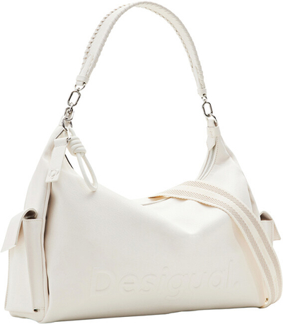 Çantë për femra Desigual Bag Half Logo Banana Bag, bezhë