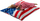 Mbulese pufi Beanbag USA, 1.8 x 1.4m, pa mbushje, shumëngjyrëshe