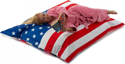 Mbulese pufi Beanbag USA, 1.8 x 1.4m, pa mbushje, shumëngjyrëshe