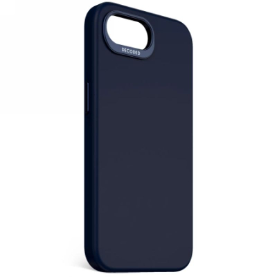 Маска за телефон Decoded Silicone Backcover за iPhone 16e, MagSafe, темно сина
