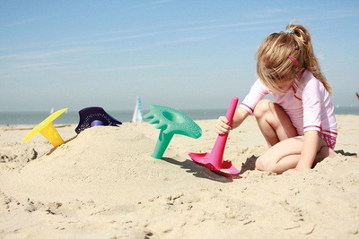 Lodër plazhi Quut Triplet, 4 në 1, për fëmijë 18m+, blu